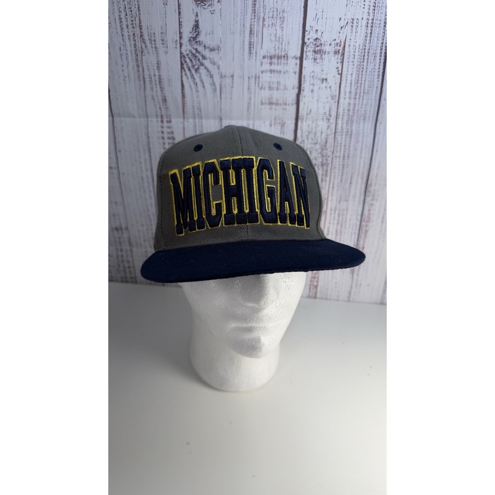 Vintage Headlines Michigan Wolverines Snapback Hat Mens